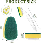 Dish Wand with 4Pack Replacement Dish Wand Sponges,Dish Brush Pads Kitchen Cleaning Sets,Non-Scratch Dishwand Kit