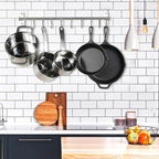 Kitchen Utensils Holder Hanging Racks 304 Stainless Steel Rail Utensil Storage Hanger Wall Mounted Rack for Tools and Pots(40cm)
