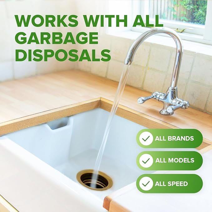 Renuv® Garbage Disposal Cleaner and Deodorizer Tablets Drain Freshener, Foaming Citrus Scent, Sink Odor Refresher for Kitchen Garbage Disposer Cleaning (12 XL Tablets - One Year Supply)