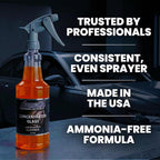 LANE'S Concentrated Auto Glass Cleaner | Tint-Safe Car Windshield, Window Cleaner | Removes Automotive Smoke Film, Fingerprints, & Smudges | Streak-Free, Safe for All Glasses | 32oz