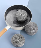 Steel Wool Scrubber - Steel Wool for Cleaning Dish Pots Pans Grills Stainless Steel Scrubber for Kitchen Sinks Cleaning Pads Metal Scrubber (24)