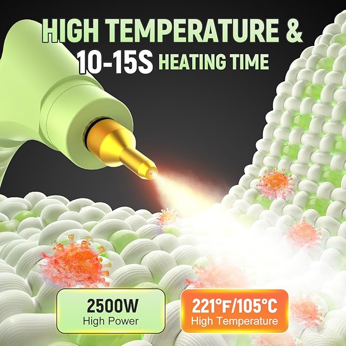 10-in-1 Steam Cleaner for Home, High Temperature & High Pressure, Steamer for Cleaning with 10s Fast Heating, Handheld Steam Cleaner with 37.19OZ Large Tank for Car, Home, Furniture, Carpet and Floor