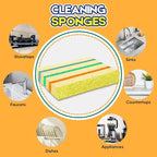 4 Pack Scrub Sponge - Temperature-Responsive - 50% More Power & Rinses Cleaner Cleaning Sponges, Multipurpose Dish Sponges for Kitchens, Bathrooms, and Outdoor Use - Patent Pending