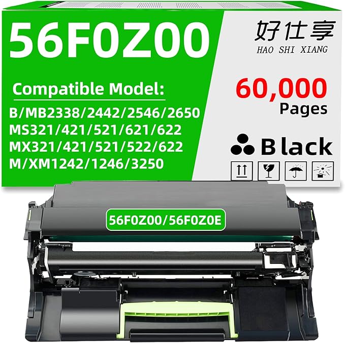 56F0Z00 56F0Z0E 56F0ZA0 Remanufactured Imaging Unit Drum Unit Compatible with Lexmark MS321 MS421 MS521 MS621 MS622 MX321 MX421 MX521 MX522 MX622 Printer (56F0Z00-1Pack)