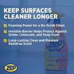 Zep Plus Bathroom Foaming Cleaner 32 oz (2 Units) with a Blue Microfiber Rag ECBD021 - Fight Soap Scum and Hard Water with our powerful Bathroom Cleaner and a Reusable Rag
