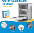 6-Pack Dishwasher Detergent and Deodorizer Tablets with Kitchen Sponge, Deep Clean Formula, Dishwasher Safe, Removes Scale, Odors, and Hard Water Residue (Lemon Scent)