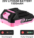 Power Drill Cordless: DEKOPRO'S Pink Cordless Drill 20V Electric Power Drill Set Tool for Women Drills with Battery and Charger 20 Volt Drills Driver Kit