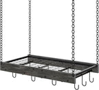 CHOEZON Hanging Pot Rack, Ceiling Mounted Pot Hanger, Vintage Pot Rack for Kitchen, Pot Storage Organizer, with 12 S-Shaped Hooks, for Cookware Storage, Space Saving, Charcoal Black and Black TPR01BC