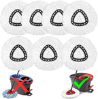 7 Pack Mop Heads Replacement for O-Ceda Easy Wrin Spin Mop, Microfiber Spin Mop Refills, Easy Cleaning Mop Head Replacement (7pcs 1-Tank Mop White)