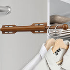 FIRJOY 12" Valet Rod for Closet Pull Out (1 Pack, Wood Grain)