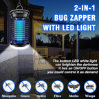 Endbug Bug Zapper, Bug Zapper Outdoor Indoor with LED Light, Electric Mosquito Zapper Fly Zapper, Waterproof Mosquito Killer Insect Zapper Fly Trap for Outside Patio Garden Backyard Home