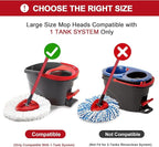 Tidy Monster 12 Pack Reusable Microfiber Mop Head Refill for Standard Universal Spin Mop, Anti-abrasive, No Scratch, Round Shape, Standard Size, White, Sealed Hard Floors