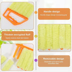 Mwellewm 2Pcs Window Venetian 7 Finger Dusting Cleaner Tool and 1Pc Window Blind Cleaner Duster Brush Hand-Held Window Shutters Venetian Shades Brush for Air Conditioner Duster Dirt