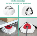 8 PCS Spin Mop Replacement Head,100% Microfiber Mopping Head Replacement Compatible with Triangle Spin Mop, 360 Degree Micro Spinning Mop Replace Head for Easy House Cleaning Floor Mopping