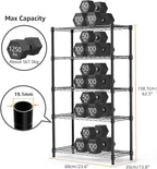 M MZG 1250 lbs Storage Shelving Utility Shelving Unit 5-Tier Utility Shelving Unit Steel Organizer Wire Rack for Home,Kitchen,Office (13.7" D x 23.6" W x 62.4" H)