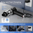 helloleiboo Handheld Car Vacuum Cleaner 16000PA Car Vacuum Portable Cordless 120W High Power 4-in-1 Mini Vacuum Cleaner Rechargeable & Air Duster Multi-Nozzles for Home Office Pet（Black）