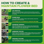 Lawn Edger for Landscaping - Manual Edgers, Edging Shovel for Precise Clean Borders, Manual Edger Lawn Tool, Long Handle Garden Edgers for Landscaping, Flower Beds & Pathways - KWIK EDGE Tool