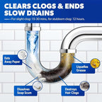 Drain Clog Remover, Pipeline Dredging Agent, Powerful Quick Cleaning Drain Toilet Cleaner Tool, Unclog Toilet Clog And Kitchen Sink Pipe Unblocker Powder