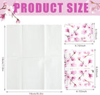 Geyee 50 Packs Facial Tissue Travel Packs Disposable Pocket Tissues for Wedding Guest Travel School Purse Home Supplies, 500 Sheets 3 Ply(Pink Magnolia)