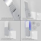 Mosalogic Fly Insect Trap Plug-in Mosquito Killer Indoor Gnat Moth Catcher Fly Tapper with Night Light UV Attractant Catcher for Home Office Grey-1Pack
