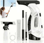 Cordless Window Vacuum Squeegee, 2000Pa Electric Window Cleaner with 2200mAh Battery & 150mL Detachable Tank, Multi-Surface Cleaning Kit for Glass, Shower, Car Windows & Household Use
