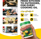 Cooking Oil Solidifier - 22oz (64 Cups) Algae-Based Grease Hardener for Easy Disposal, Turns Used Cooking Oils to Solid Waste, Kitchen Fry Oil Solution (4.4 Gallons)