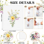 36 Pack Wildflower Reusable Cleaning Cloths Washable Cotton Kitchen Towels for Home(Multicolor)