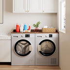 OAKHAM HOME Washer Dryer Countertop 54" W x 27.5"D Washer Dryer Topper with Non-Slip Pads Laundry Countertop for Laundry Room Organization and Storage, Walnut