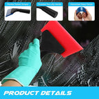 12 Pcs Small Squeegee 5 Inch Window Tint Silicone Squeegee Cleaning with Non Slip Handle Wiper Window Tinting Tools for Car Glass Mirror Shower Bathroom Auto (6 Colors)