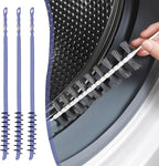 3 Pack Washing Machine Cleaning Brush, Crevice Brush of Drum Washing Machine, Home Essentials Cleaning Brush, Long Coil Brush Washing Machine Brush Stiff Bristle Cleaning Tool (3Pcs Gray)