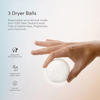 Dirty Labs | 100% New Zealand Wool Dryer Balls | 3 Balls | Shorten Drying Time | Reduce Static & Wrinkles | Dryer Sheet & Fabric Softener Alternative