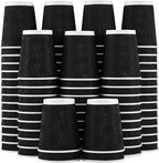 Lamosi Disposable Coffee Cups 8 oz 100 Pack, Paper Coffee Cups 8 oz for Hot Drinks or Cold Beverages, Insulated Corrugated Ripple Wall Cup for Office, Cafe, Home or Travel