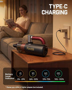 Fanttik Cruise V11 APEX Handheld Vacuum Cordless, 4-in-1 Vacuum Cleaner with 180° Rotatable Handle, 145W Brushless Motor, LED Touch Screen, 3 Suction Modes for Home Corners, Kitchen, Car, Crevices