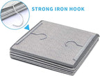 BrilliantJo 5 Shelves Hanging Closet Organizer, 2 Pack Hanging Storage with 6 Side Pockets for Clothes Bags, 43"x12"x12"(Light Gray)