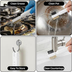 Kitchen Stove Cleaning Brush Scraper Tool Set Heavy Duty Stainless Steel Putty Scraper Stoves Deep Gas Stove Brass Wire Brushes Cleaning Brush Grime Rust Cleaner for Gas Cooktop Pot Pan
