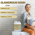 Worldwide Nutrition Bundle: Tyler Glamorous Wash Icon Scent Laundry Liquid Detergent - Luxury Liquid Laundry Detergent - 4 oz, 112-gram Container and Multi-Purpose Key Chain
