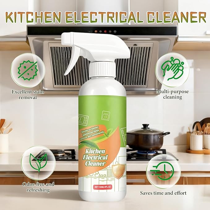 2PCS Fly Spray Cleanse Natural Enzyme Formula to Household Appliances,2026 New Clease Multi Purpose Cleaner,Electrolyzed Ion Kitchen Electrical Cleaner Spray for Hold,Oven,Stove,Range Hood
