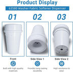 63580 Washer Fabric Softener Dispenser Fits for Whirlpool Roper Maytag Kitchen Aid Kenmore Amana 8598021 Softener Dispenser Replaces W10795104 W10832235 2810 AP3048948 PS381197 EAP381197
