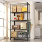 SINGAYE Shelf Closet Wire Shelving：Adjustable Metal Unit for Laundry Room Organization Bathroom Kitchen Home Garage Storage Pantry Rack Shelves