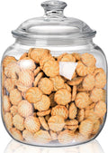 Goaste 135oz Acrylic Cookie Jar with Lid, Airtight Candy Jar Unbreakable, Clear Plastic Apothecary Jar with Silicone Sealing Ring for Dog Treats, Snack, Nuts, Chocolate, Sugar, Herbs, Spices, Cereals