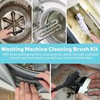 Washing Machine Cleaning Brush Kits Front Load Washer Scrub Cleaner Tools Accessories for Tight Spaces and Washing Machine Rubber Seals Tight Spaces and Washer Rubber Seal 6pcs