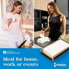 AMERICAN HOMESTEAD Disposable Hand Towels for Bathroom - White Linen-Like Guest Napkins - Ideal Paper Dinner Napkins or Bathroom Towels for Guests - 540 Count - Smooth - 15.5" x 12"