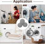 uxcell 4pcs Reusable Laundry Dryer Balls Vinyl Drying Balls for Reduce Wrinkles Static Fabric Softener Reduce Drying Time Save on Energy, Grey