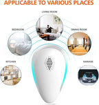 Ultrasonic Pest Repeller Indoor, 6 Pack Pest Repellent Ultrasonic Plug in Electronic Repeller for Mosquito, Spider, Bugs, Mice, Ant, Insects, Roach, Non-Toxic