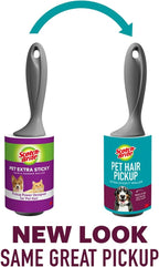Scotch-Brite Pet Extra Sticky Lint Roller for Pet Hair, Furniture and Clothes, 70 Sheets (Pack of 2)