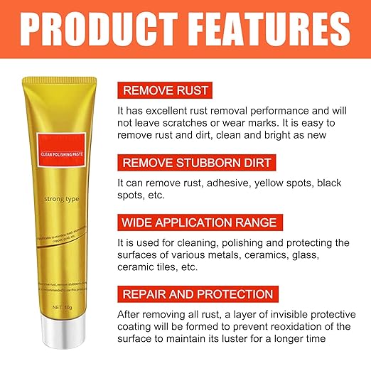 Instashine Metal Polish Cream, Ultimate Metal Polish Cream, All Metal Polish Cream, Instashine Metal Polish, Ultimate Metal Polishing Cream for Stainless Steel/Aluminum/Brass/Copper (10Pcs)