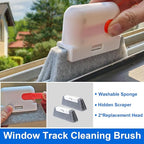 XANGNIER Window Sill Cleaner Tool,8 Pcs Magic Door Window Track Cleaning Tools Kit,Sliding Door Track Cleaner,Groove Crevice Cleaning Brush for Tile Lines/Shutter/Car Vents/Air Conditioner/Keyboard