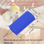 6-Pack Damp Clean Duster Sponge,Magic Sponge Eraser for Housekeeping,Reusable Cleaning Sponge for Blinds,Vents,Mirrors,Glass, Baseboards,Window Track Grooves and Railings(Blue)