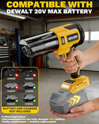 Cordless Vacuum Cleaner for DeWalt Battery, 5 in 1 Lightweight Electric Handheld Vacuum with 3 x HEPA Filter, 20KPA Powerful Suction, 200W Brushless Motor for Carpet,Sofa,Car (Battery Not Included)