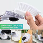 New Brush Refills for OXO New Soap Dispensing Dish Brush - 8 Pack Dish Brush Cleaning Soap Dispensing Head Replacement for Scrubber